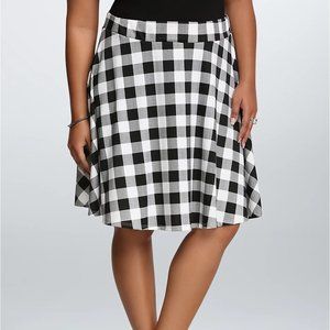 Torrid Check Gingham Skater Skirt NWOT 12 0X plus